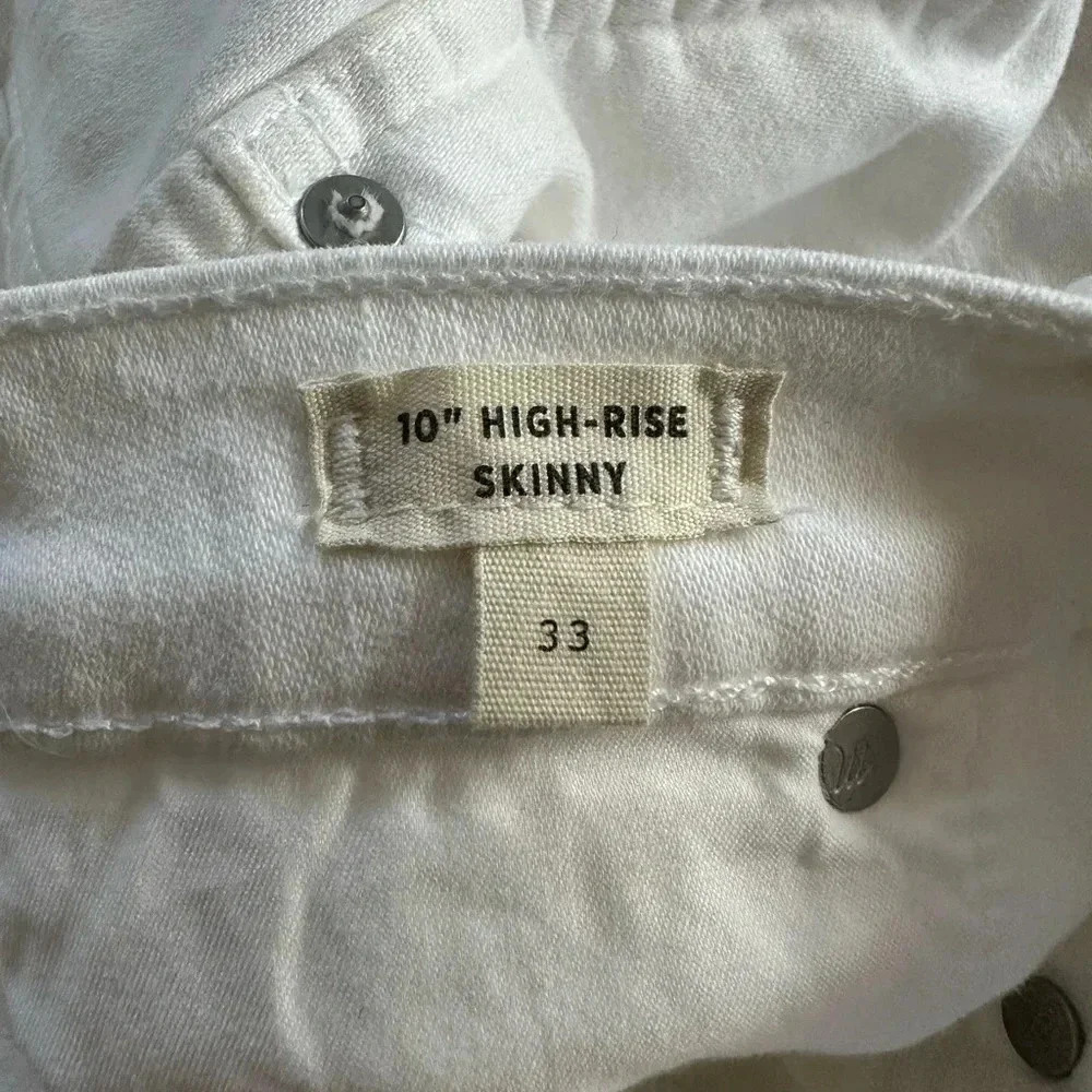 Madewell NWT 10" High-Rise Skinny Crop Jeans: Button-Front Edition - Picture 14 of 16